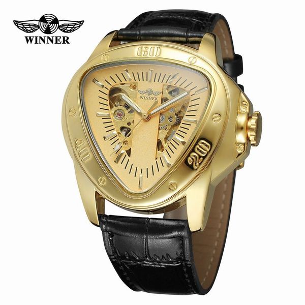 winner original authentic men's fashion hollow automatic mechanical watch unique geometric design dial quality movement watch, Slivery;brown
winner original authentic men's fashion hollow automatic mechanical watch unique geometric design dial quality movement watch, Slivery;brown