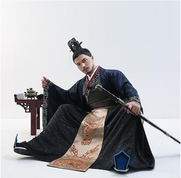 han dynasty men's scholar official clothing chivalrous talented minister apparel film tv performance classical improvement hanfu, Red
han dynasty men's scholar official clothing chivalrous talented minister apparel film tv performance classical improvement hanfu, Red