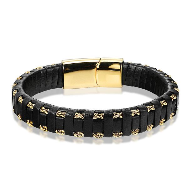 2019 new fashion braided genuine leather bracelet men chain stainless steel bracelets male magnetic clasp jewelry gifts pulseras, Golden;silver
2019 new fashion braided genuine leather bracelet men chain stainless steel bracelets male magnetic clasp jewelry gifts pulseras, Golden;silver