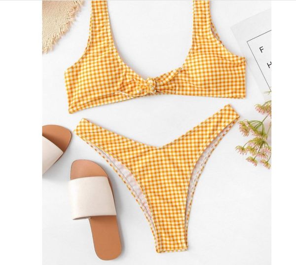 women's swimwear plaid printed bikini set women yellow blue biquini bathers bandage bathing suit swimsuit, White;black
women's swimwear plaid printed bikini set women yellow blue biquini bathers bandage bathing suit swimsuit, White;black