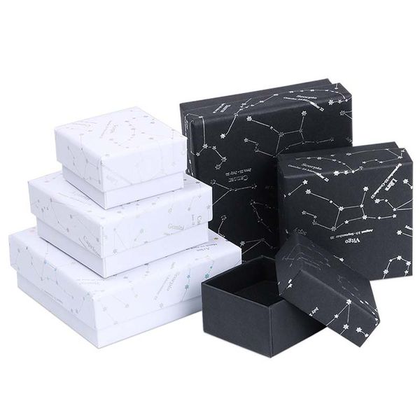 10pcs fashion jewelry storage holder personality stamping earrings rings box creative constellation necklace gift boxes ing, Black;white
10pcs fashion jewelry storage holder personality stamping earrings rings box creative constellation necklace gift boxes ing, Black;white
