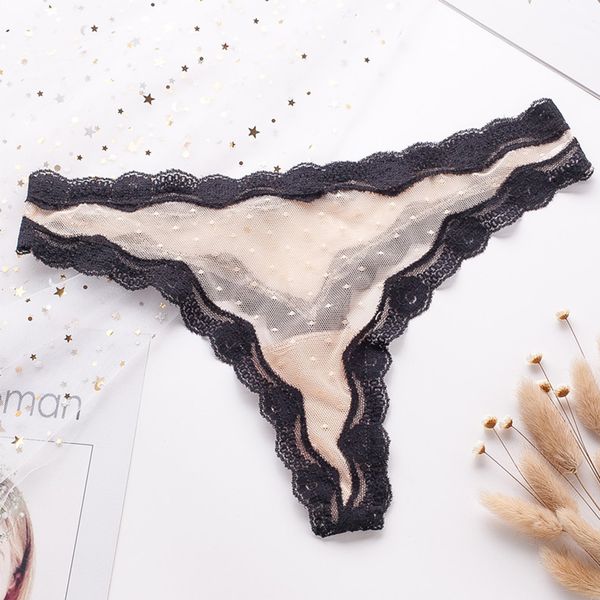 women lace g-string transparent mesh panties underwear women thong perspective style t-back exotic female lingerie gifts, Black;pink
women lace g-string transparent mesh panties underwear women thong perspective style t-back exotic female lingerie gifts, Black;pink