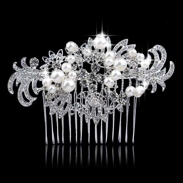 clear crystal pearl rhinestone silver plated hair combs bride party hair pin high-quality lady's leaves hairwear jewelry my256, Golden;white
clear crystal pearl rhinestone silver plated hair combs bride party hair pin high-quality lady's leaves hairwear jewelry my256, Golden;white
