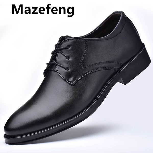 mazefeng new men leather shoes business men's dress shoes fashion casual wedding comfortable pointed solid color men, Black
mazefeng new men leather shoes business men's dress shoes fashion casual wedding comfortable pointed solid color men, Black