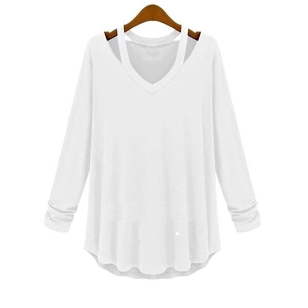 fall women blouses casual off the shoulder hollow out blusas v-neck long sleeve solid color elegant shirt, White
fall women blouses casual off the shoulder hollow out blusas v-neck long sleeve solid color elegant shirt, White