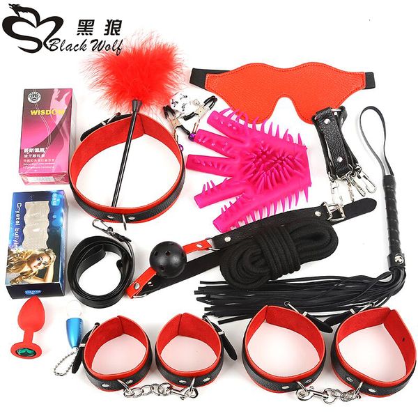 set wolf games leather bondage restraints game toys slave black toys for couples woman 16pcs/set new sm erotic y191203 sagfw
set wolf games leather bondage restraints game toys slave black toys for couples woman 16pcs/set new sm erotic y191203 sagfw
