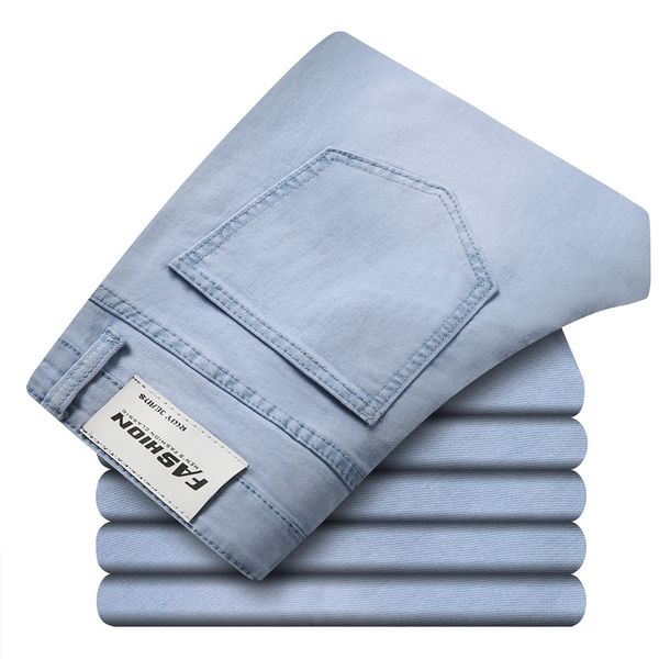 men's stretch jeans straight long trousers summer autumn fashion thin slim fit sky blue skinny denim jeans male 2020 new arrival
men's stretch jeans straight long trousers summer autumn fashion thin slim fit sky blue skinny denim jeans male 2020 new arrival