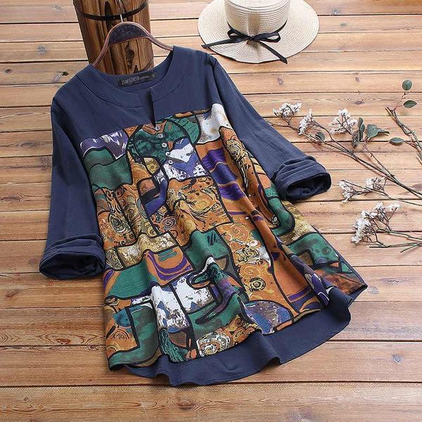 2020 zanzea fashion v neck tunic women's spring blouse casual long sleeve blusa female printed shirts female patchwork tunic 5xl, White
2020 zanzea fashion v neck tunic women's spring blouse casual long sleeve blusa female printed shirts female patchwork tunic 5xl, White