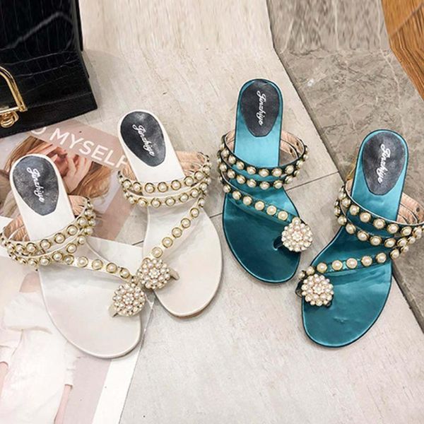 women sandals 2019 thick med heel shoes summer sandals woman crystal pearl big size slippers slip on pearl toe shoes breathable, Black
women sandals 2019 thick med heel shoes summer sandals woman crystal pearl big size slippers slip on pearl toe shoes breathable, Black