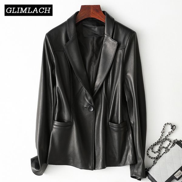 2019 black slim real leather jacket office lady single button big pocket blazer jacket women autumn clothes genuine leather coat
2019 black slim real leather jacket office lady single button big pocket blazer jacket women autumn clothes genuine leather coat