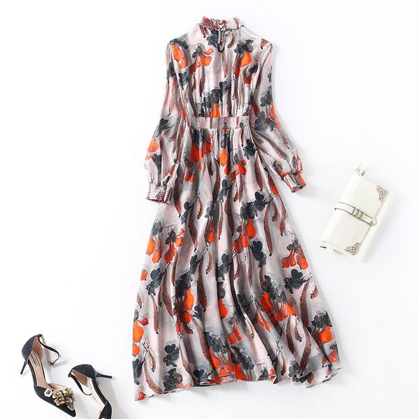 casual dresses splicing printed pure silk dress 2021 early spring boutique super fairy full ed waist, Black;gray
casual dresses splicing printed pure silk dress 2021 early spring boutique super fairy full ed waist, Black;gray