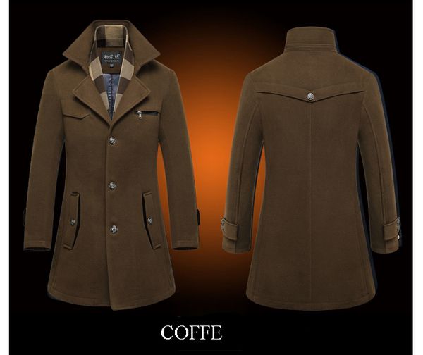 autumn winter wool jacket men parka new thick long pea coat abrigo hombre slim fit overcoat plus size 3xl lx784, Black
autumn winter wool jacket men parka new thick long pea coat abrigo hombre slim fit overcoat plus size 3xl lx784, Black