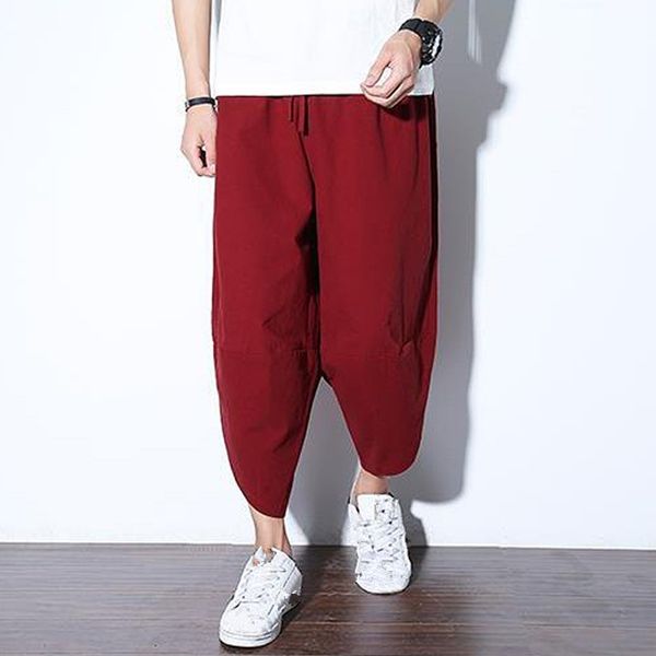 spring chinese style calf-length cotton linen pants trousers jogger pants loose drawstring streetwear, Black;white
spring chinese style calf-length cotton linen pants trousers jogger pants loose drawstring streetwear, Black;white