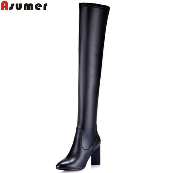 asumer 2020 new arrive woemn boots fashion pu +genuine leather ladies boots black over the knee
asumer 2020 new arrive woemn boots fashion pu +genuine leather ladies boots black over the knee