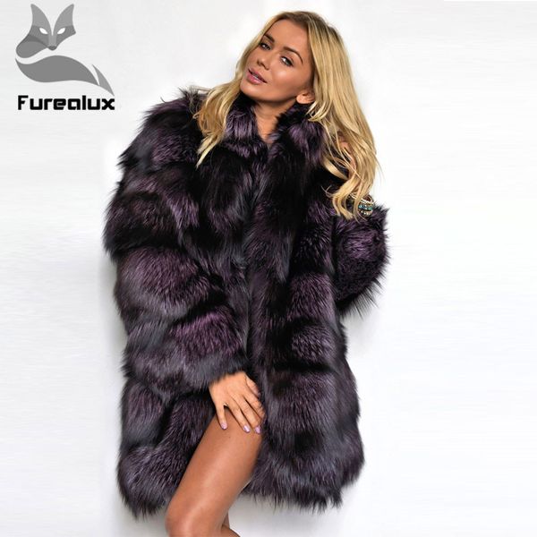 furealux women real fur coat genuine silver fur winter jacket clothing women's outerwear with stand collar wholesale, Black
furealux women real fur coat genuine silver fur winter jacket clothing women's outerwear with stand collar wholesale, Black