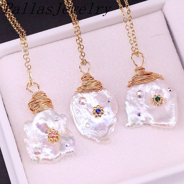 8pcs natural freshwater pearl necklace irregularity shape pearl with gold wire wrapped necklaces lady charm new design jewelry, Silver
8pcs natural freshwater pearl necklace irregularity shape pearl with gold wire wrapped necklaces lady charm new design jewelry, Silver