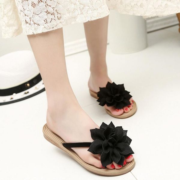2019 summer women's slippers fashion flowers decorative sandals female candy color comfortable beach shoes outdoor flat bottom, Black
2019 summer women's slippers fashion flowers decorative sandals female candy color comfortable beach shoes outdoor flat bottom, Black