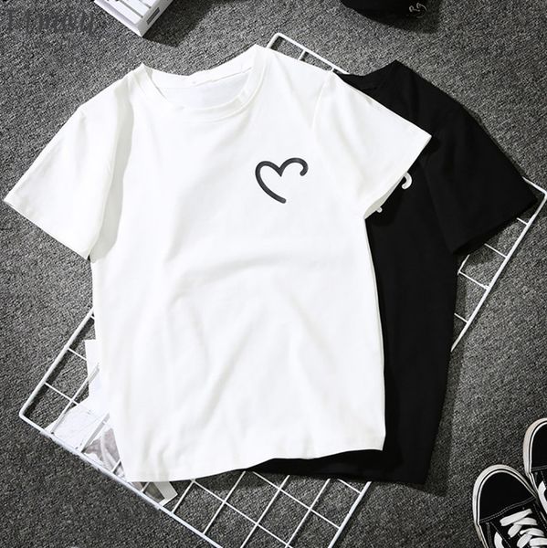 women girls plus size heart shaped print tees shirt short sleeve t shirt black white streetwear o neck cap sleeve couple clothes
women girls plus size heart shaped print tees shirt short sleeve t shirt black white streetwear o neck cap sleeve couple clothes