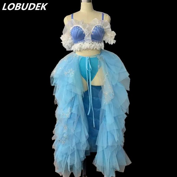 blue lace bikini mesh tailing set fashion women singer dj nightclub stage wear bar party show leading dance performance clothes, Black;red
blue lace bikini mesh tailing set fashion women singer dj nightclub stage wear bar party show leading dance performance clothes, Black;red