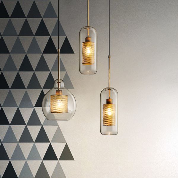 Loft Modern Nordic Pendant Lights For Dining Room Restaurant Deskbedroom Decorative Kitchen Glass Ball Hanging Lamps Fixture
