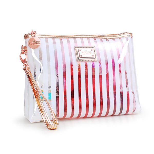 stripe toiletry cosmetic bags women clear pvc makeup bag travel organizer necessary beauty case bath wash make up box
stripe toiletry cosmetic bags women clear pvc makeup bag travel organizer necessary beauty case bath wash make up box