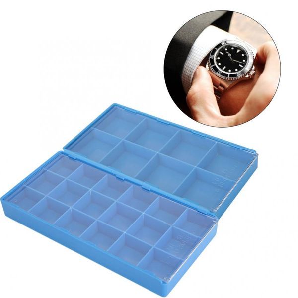 plastic watch parts storage box organizer watchmaker repairing tools storage tray plastic watch display container holder, Black;blue
plastic watch parts storage box organizer watchmaker repairing tools storage tray plastic watch display container holder, Black;blue