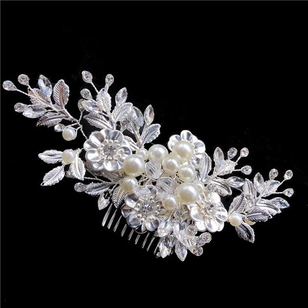 romantic silver pearl bride hair comb headpiece wedding leaf flower hair accessories jewelry women my3469, Golden;white
romantic silver pearl bride hair comb headpiece wedding leaf flower hair accessories jewelry women my3469, Golden;white