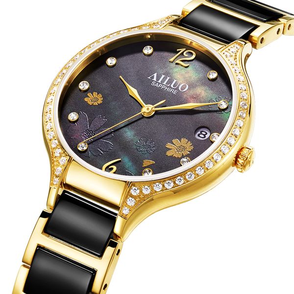 france ailuo women's watches japan miyota quartz movement sapphire waterproof ladies diamond wristwatches a7133, Slivery;brown
france ailuo women's watches japan miyota quartz movement sapphire waterproof ladies diamond wristwatches a7133, Slivery;brown