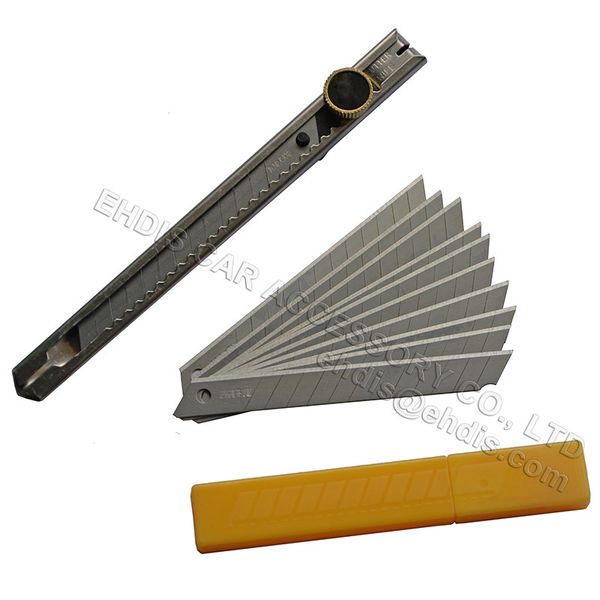 ehdis wallpaper knife extra 10pcs blades car vinyl wrap film cutting art knife stainless steel school office stationery cutter
ehdis wallpaper knife extra 10pcs blades car vinyl wrap film cutting art knife stainless steel school office stationery cutter