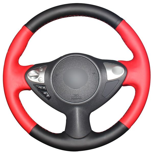 black red natural leather car steering wheel cover for infiniti fx fx35 fx37 fx50 nissan juke maxima 2009-2014 sentra 2016 2017
black red natural leather car steering wheel cover for infiniti fx fx35 fx37 fx50 nissan juke maxima 2009-2014 sentra 2016 2017