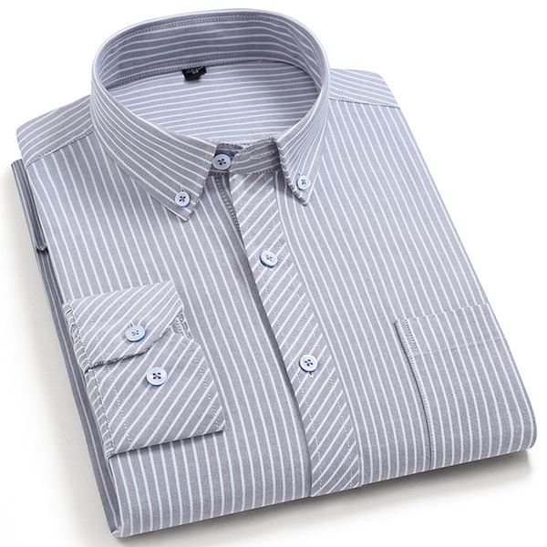 men's striped casual thick oxford cotton shirts single patch pocket long-sleeve standard-fit plaid checkered button down shirt, White;black
men's striped casual thick oxford cotton shirts single patch pocket long-sleeve standard-fit plaid checkered button down shirt, White;black