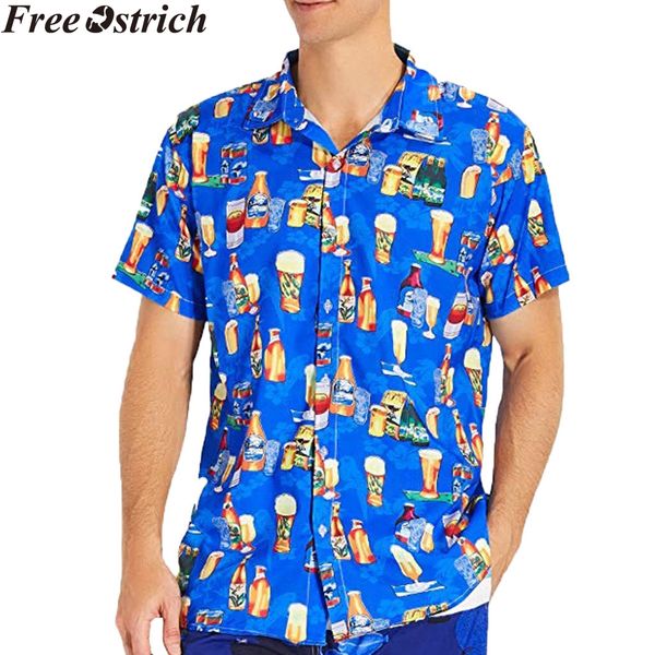 summer men's pocket shirt short sleeve hawaii vacation casual slim drink print loose lapel plus size soft men fashion shirt, White;black
summer men's pocket shirt short sleeve hawaii vacation casual slim drink print loose lapel plus size soft men fashion shirt, White;black