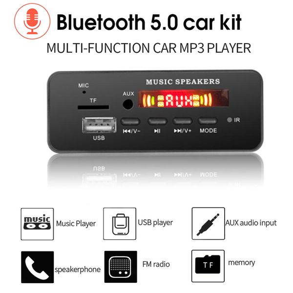 12v car handsv5.0 bluetooth car kit mp3 player wav wma decoder board fm usb tf card 3.5mm aux wireless audio receiver
12v car handsv5.0 bluetooth car kit mp3 player wav wma decoder board fm usb tf card 3.5mm aux wireless audio receiver