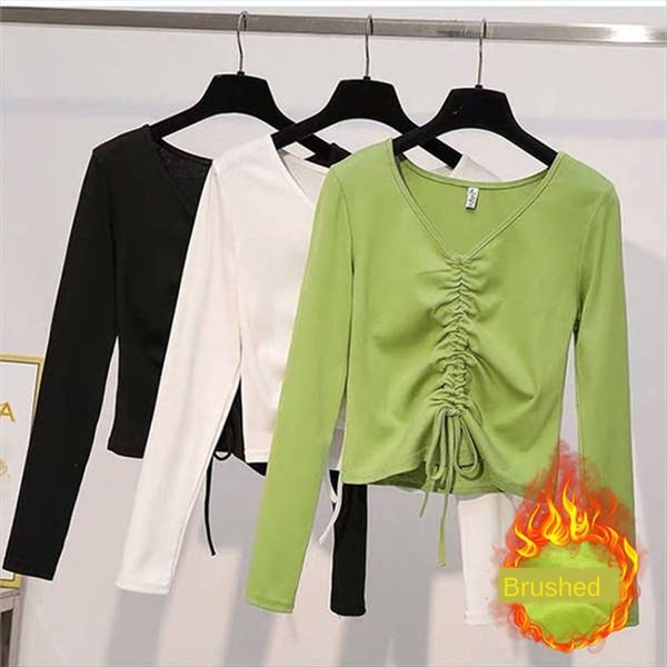 student base drawstring short t- coat shirt coat female 2020 autumn long-sleeved t-shirt slim western fashion ins super hot, White
student base drawstring short t- coat shirt coat female 2020 autumn long-sleeved t-shirt slim western fashion ins super hot, White