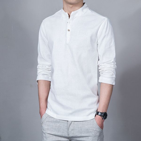 2019 spring summer men's linen cotton blended shirt mandarin collar breathable comfy traditional chinese style popover henley, White;black
2019 spring summer men's linen cotton blended shirt mandarin collar breathable comfy traditional chinese style popover henley, White;black