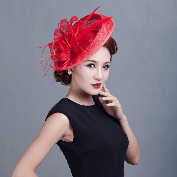 women cocktail fascinator flower feather hat lady hair accessories elegant fascinators for wedding, Blue;gray
women cocktail fascinator flower feather hat lady hair accessories elegant fascinators for wedding, Blue;gray