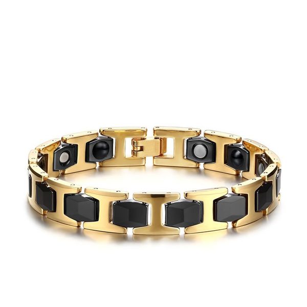 11mm retro men's ceramic bangle stainless steel magnets bracelet watchband jewelry gift for men boys j091, Black
11mm retro men's ceramic bangle stainless steel magnets bracelet watchband jewelry gift for men boys j091, Black