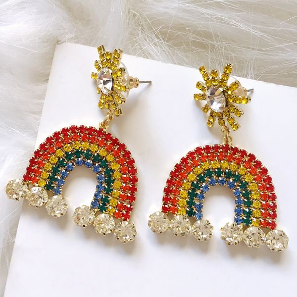 ztech ins style crystal rainbow drop earrings for women girls colorful rhinestone cute earrings bridal wedding jewelry bijoux, Silver
ztech ins style crystal rainbow drop earrings for women girls colorful rhinestone cute earrings bridal wedding jewelry bijoux, Silver