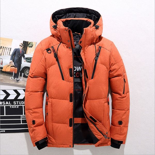 men's winter jacket thick snow parka overcoat white duck down jacket men wind breaker brand tiaraka down coat, Black
men's winter jacket thick snow parka overcoat white duck down jacket men wind breaker brand tiaraka down coat, Black