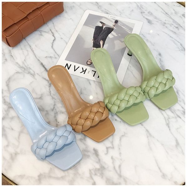 2020 new weave design square toe slipper sandals kitten heels women summer shoes plus size 41 y200702, Black
2020 new weave design square toe slipper sandals kitten heels women summer shoes plus size 41 y200702, Black