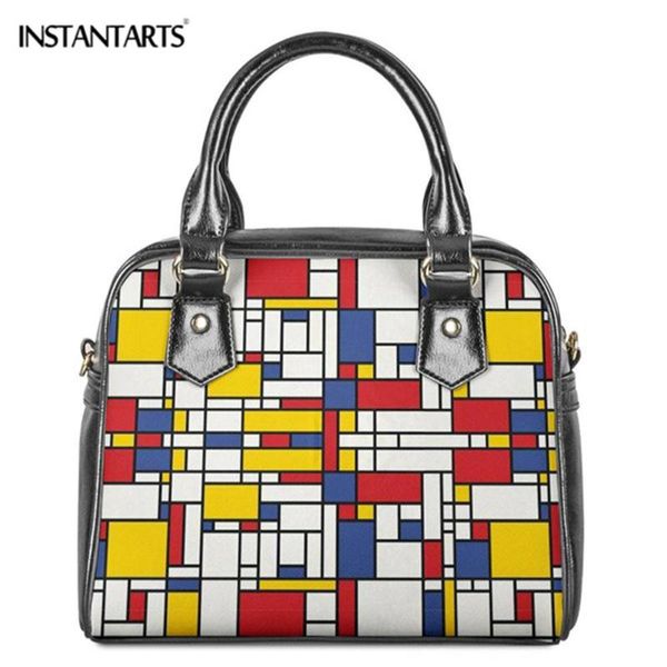 instantarts women's handbag mondrian colorful art printed leather shoulder woman bag design crossbody messenger shopping bags
instantarts women's handbag mondrian colorful art printed leather shoulder woman bag design crossbody messenger shopping bags
