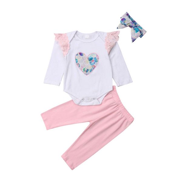 emmababy 2019 newborn baby girl long sleeve mermaid lace romper long pants headband outfit clothes 0-24m, White
emmababy 2019 newborn baby girl long sleeve mermaid lace romper long pants headband outfit clothes 0-24m, White