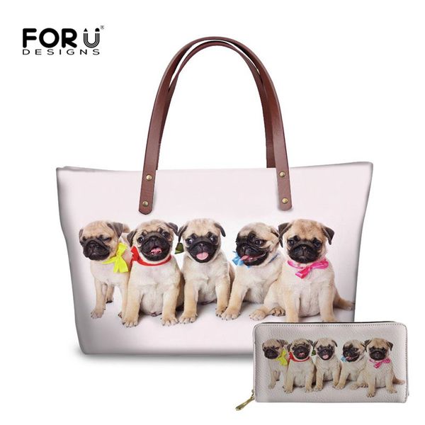 forudesigns cute animal pug print shoulder bags women 2pcs set handbag fashionable ladies beach handbag tote bag for female 
forudesigns cute animal pug print shoulder bags women 2pcs set handbag fashionable ladies beach handbag tote bag for female