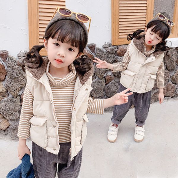 new winter clothing 3-7 years old cotton vest children's clothing children girls baby hooded solid color comfortable warm vest, Blue
new winter clothing 3-7 years old cotton vest children's clothing children girls baby hooded solid color comfortable warm vest, Blue
