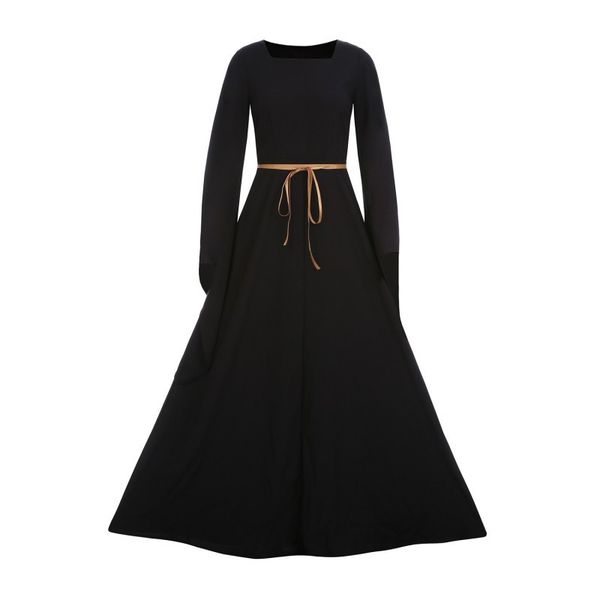 new women o-neck collar vestidos female solid bandage butterfly sleeve floor-length dresses, Black;gray
new women o-neck collar vestidos female solid bandage butterfly sleeve floor-length dresses, Black;gray