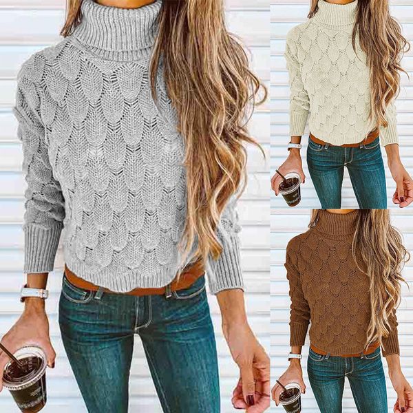 2019 new women sweater pullover with high collar and fish scale sweater sueter mujer invierno winter clothes, White;black
2019 new women sweater pullover with high collar and fish scale sweater sueter mujer invierno winter clothes, White;black