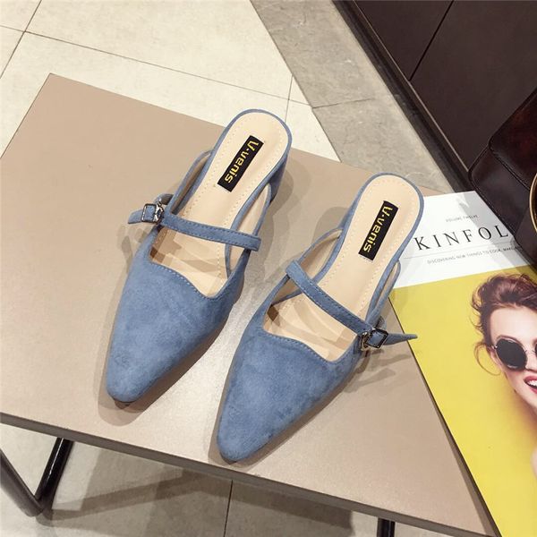 crystal2019 bring buckle one square baotou woman coarse with muller shoes clothes half slipper, Black
crystal2019 bring buckle one square baotou woman coarse with muller shoes clothes half slipper, Black