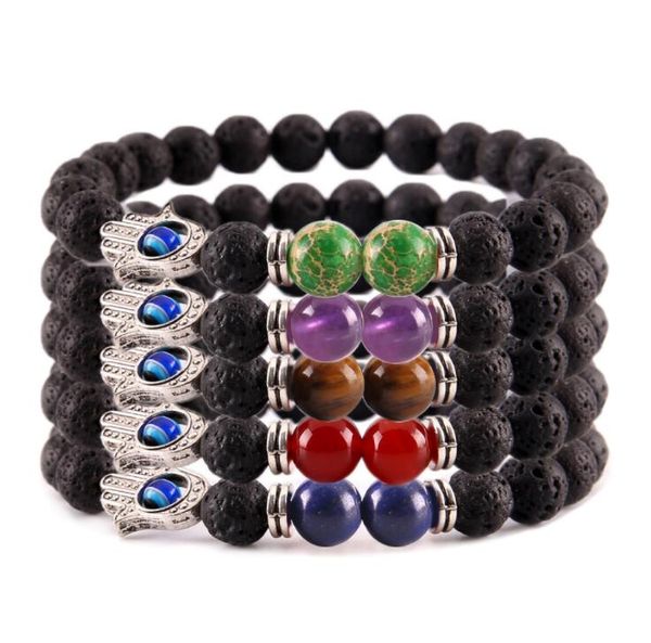 new 8mm lava energy chakra bracelets jewelry colorful beads bracelets hand of hamsa fatima charm ing, Slivery;golden
new 8mm lava energy chakra bracelets jewelry colorful beads bracelets hand of hamsa fatima charm ing, Slivery;golden
