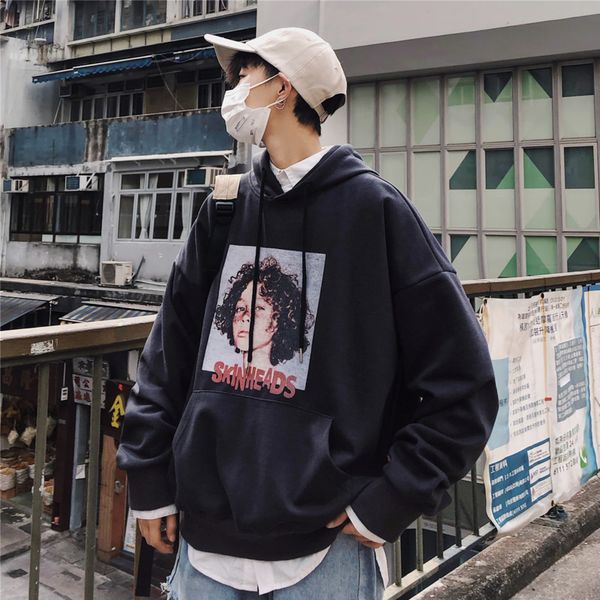 2019 summer new men's youth japanese version harajuku style long-sleeved couple hooded loose printed casual shirt party, Black
2019 summer new men's youth japanese version harajuku style long-sleeved couple hooded loose printed casual shirt party, Black