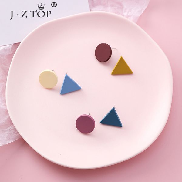 women simple circle acrylic stud earrings contrast triangle round combination earring cute candy colors geometric earrings, Golden;silver
women simple circle acrylic stud earrings contrast triangle round combination earring cute candy colors geometric earrings, Golden;silver